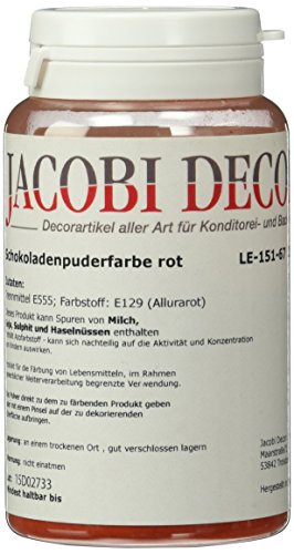 Cake Company fettlösliche Puder Farbe rot (1 x 25 g) | Ideal zum färben von Lebensmitteln | Metallic Effekt von Cake Company