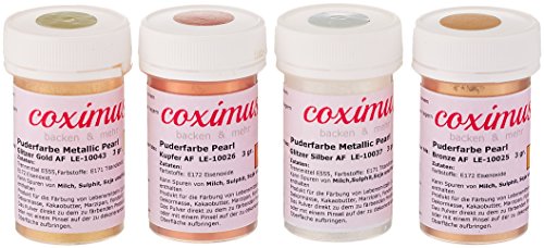 Puderfarbe Bronce Kupfer Silber Gold 4 x 3g Puderfarbe Bronce Kupfer Silber Gold 4 x 3g von Cake Company