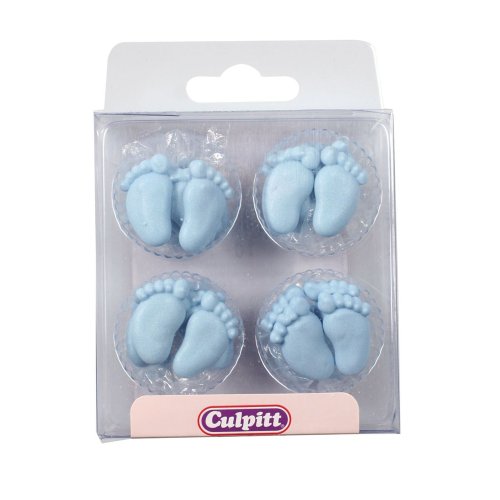 bella-torta - Babyfüße blau, Zucker-Aufleger, ca. 2,5 cm - 12 Paar bella-torta - Babyfüße blau, Zucker-Aufleger, ca. 2,5 cm - 12 Paar von Culpitt