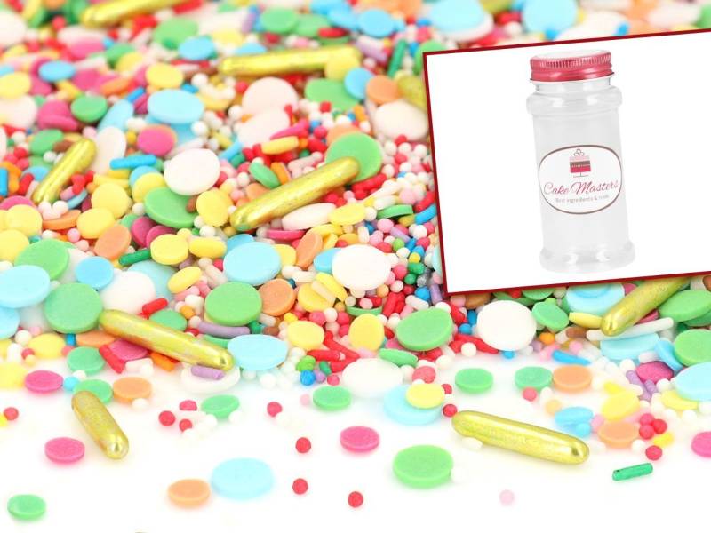 Sprinkles Birthday Bash 80g mit Vorratsdose von Cake-Masters