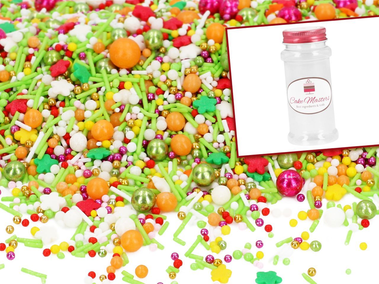 Sprinkles Flower Power 80g mit Vorratsdose Sprinkles Flower Power 80g mit Vorratsdose von Cake-Masters