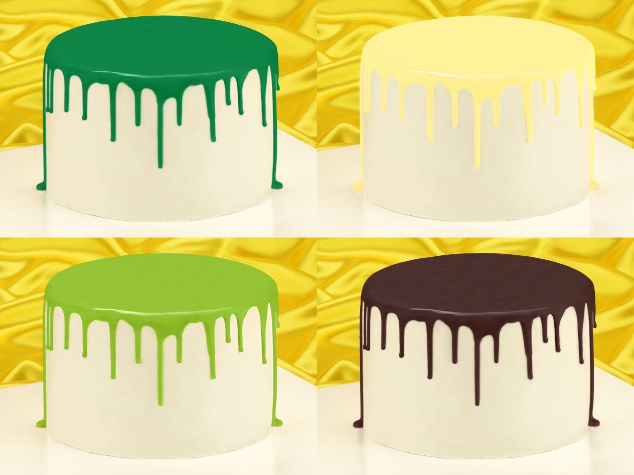 Cake Drip Glasur Jungle-Set 4er von Cake-Masters
