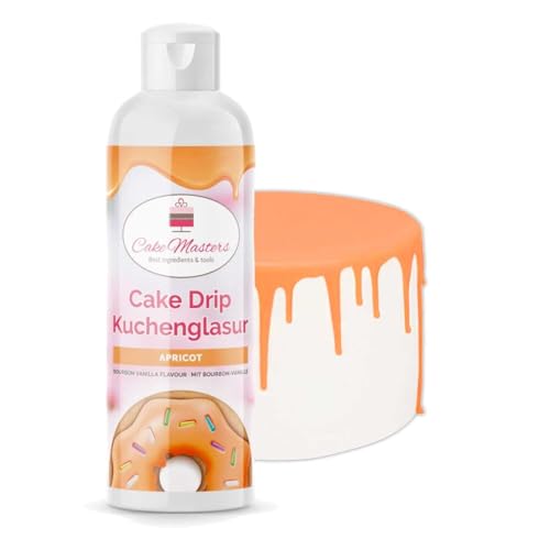 Cake-Masters Cake Drip Apricot 250g | Orange | Einfach anzuwenden, lecker Vanille Geschmack | perfekt für Glasuren von Tropfkuchen, Cupcakes, Kekse | wiederverschließbare Qutschflasche Cake-Masters Cake Drip Apricot 250g | Orange | Einfach anzuwenden, lecker Vanille Geschmack | perfekt für Glasuren von Tropfkuchen, Cupcakes, Kekse | wiederverschließbare Qutschflasche von Cake Masters