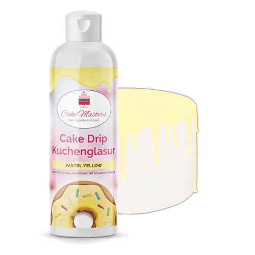 Cake-Masters Cake Drip Pastel Yellow 250g | Pastel Gelb | Einfach anzuwenden, lecker Vanille Geschmack | perfekt für Glasuren von Tropfkuchen, Cupcakes, Kekse | wiederverschließbare Qutschflasche Cake-Masters Cake Drip Pastel Yellow 250g | Pastel Gelb | Einfach anzuwenden, lecker Vanille Geschmack | perfekt für Glasuren von Tropfkuchen, Cupcakes, Kekse | wiederverschließbare Qutschflasche von Cake Masters