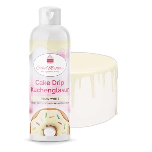 Cake-Masters Cake Drip Pearl White 250g | Perl Weiß | Einfach anzuwenden, lecker Vanille Geschmack | perfekt für Glasuren von Tropfkuchen, Cupcakes, Kekse | wiederverschließbare Qutschflasche Cake-Masters Cake Drip Pearl White 250g | Perl Weiß | Einfach anzuwenden, lecker Vanille Geschmack | perfekt für Glasuren von Tropfkuchen, Cupcakes, Kekse | wiederverschließbare Qutschflasche von Cake Masters