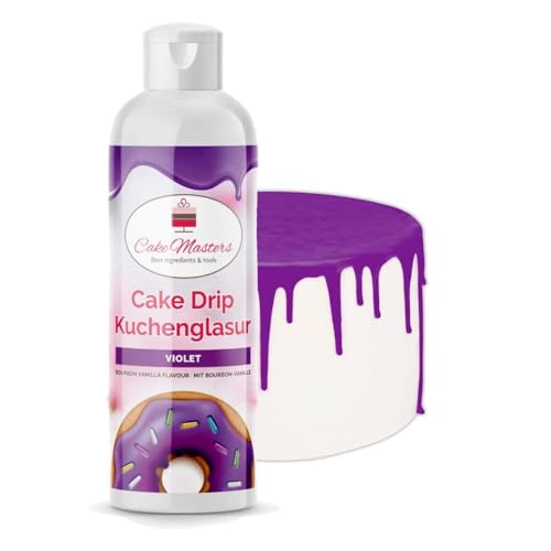 Cake-Masters Cake Drip Violet 250g | Lila | Einfach anzuwenden, lecker Vanille Geschmack | perfekt für Glasuren von Tropfkuchen, Cupcakes, Kekse | wiederverschließbare Qutschflasche Cake-Masters Cake Drip Violet 250g | Lila | Einfach anzuwenden, lecker Vanille Geschmack | perfekt für Glasuren von Tropfkuchen, Cupcakes, Kekse | wiederverschließbare Qutschflasche von Cake Masters