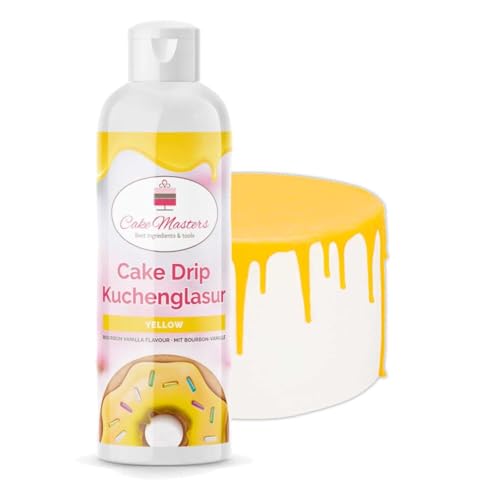 Cake-Masters Cake Drip Yellow 250g | Gelb | Einfach anzuwenden, lecker Vanille Geschmack | perfekt für Glasuren von Tropfkuchen, Cupcakes, Kekse | wiederverschließbare Qutschflasche Cake-Masters Cake Drip Yellow 250g | Gelb | Einfach anzuwenden, lecker Vanille Geschmack | perfekt für Glasuren von Tropfkuchen, Cupcakes, Kekse | wiederverschließbare Qutschflasche von Cake Masters