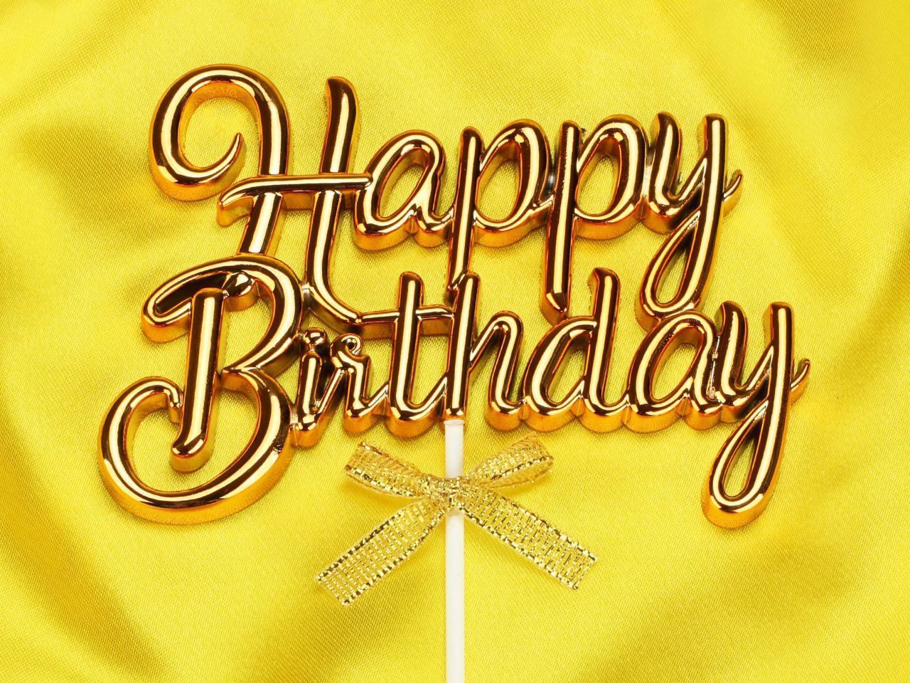 Cake Topper Happy Birthday gold 3D von Cake-Masters