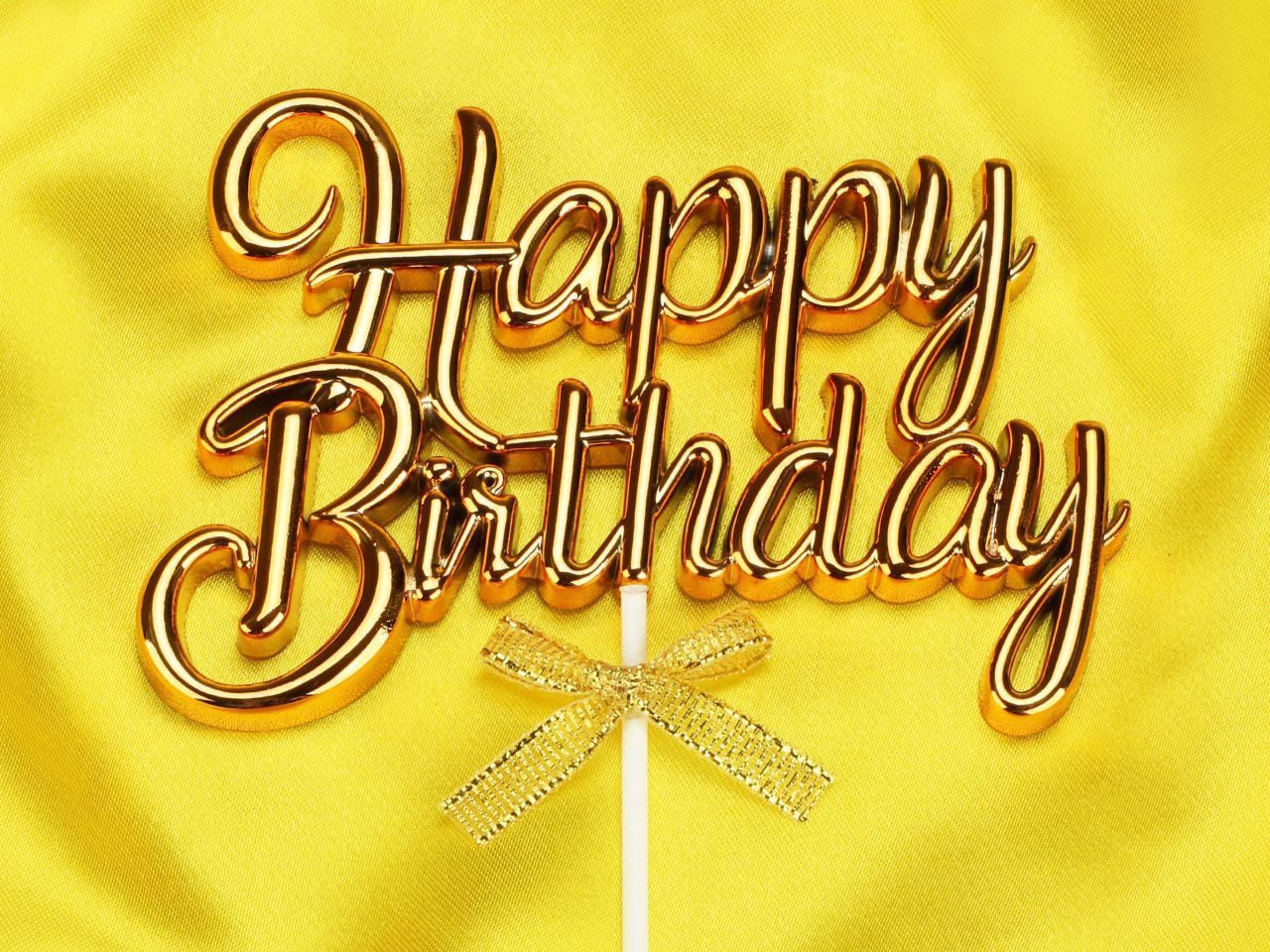 Cake Topper Happy Birthday gold 3D Cake Topper Happy Birthday gold 3D von Cake-Masters