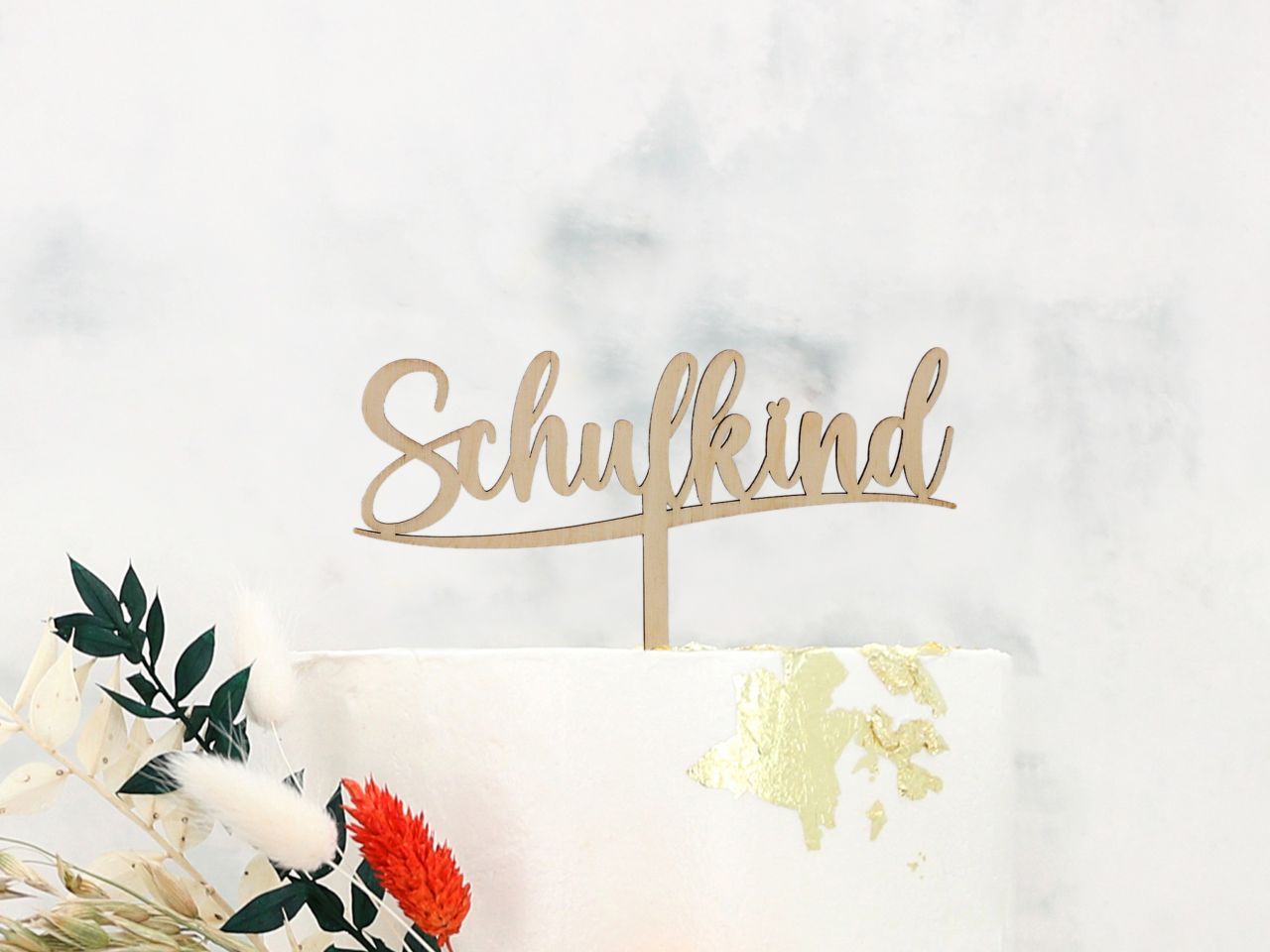 Cake Topper Holz Schulkind von Cake-Masters