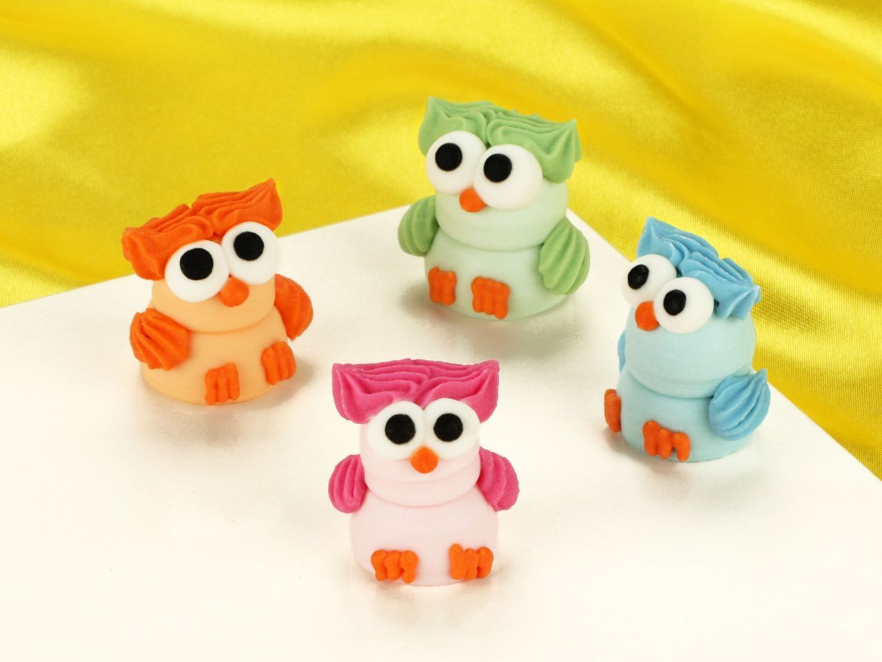 Eulen 3D Zucker 4 Stück Eulen 3D Zucker 4 Stück von Cake-Masters