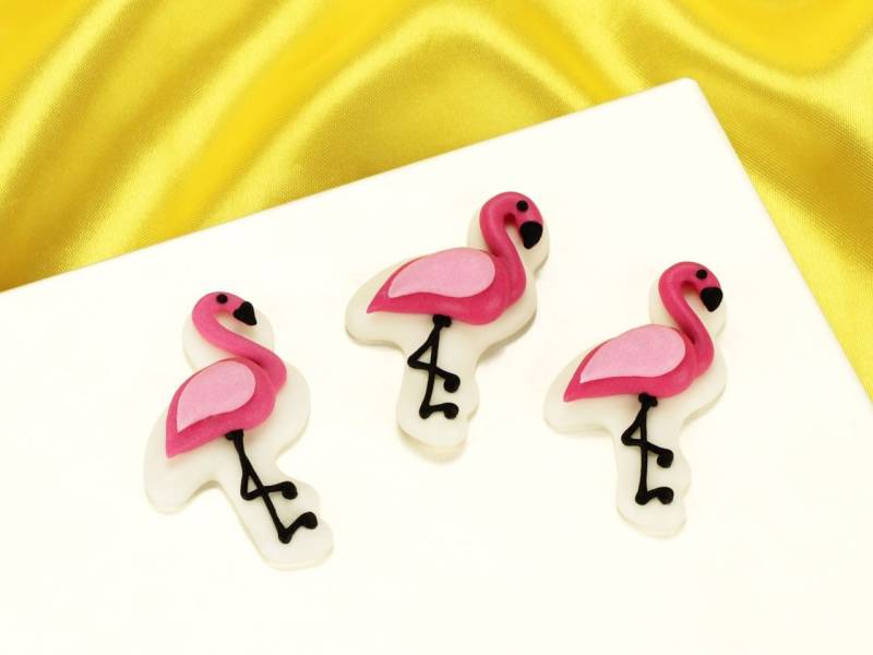 Flamingos flach Zucker 6 Stück von Cake-Masters