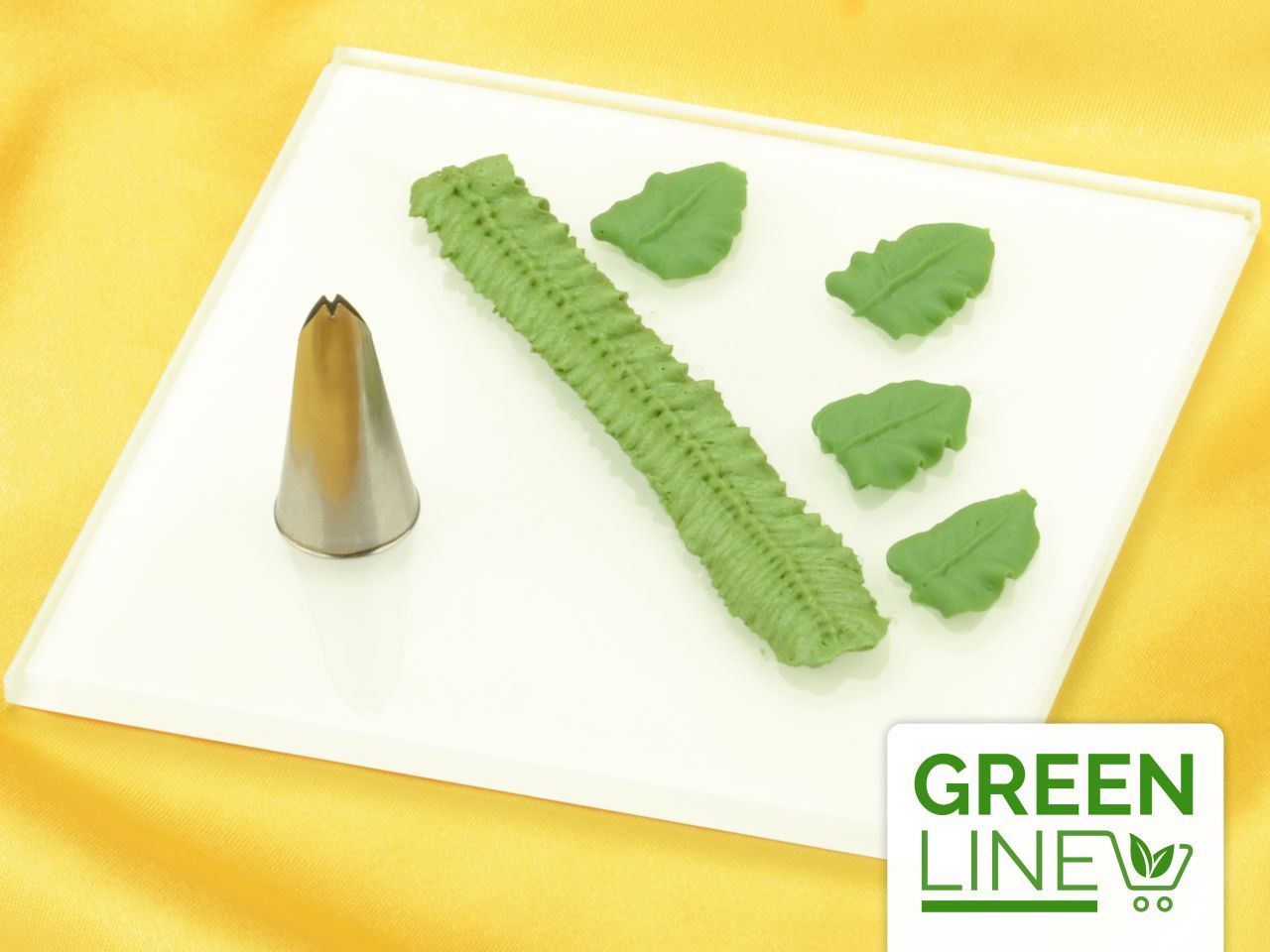 Garniertülle Blatttülle 9mm x 1,3mm GREENLINE Garniertülle Blatttülle 9mm x 1,3mm GREENLINE von Cake-Masters