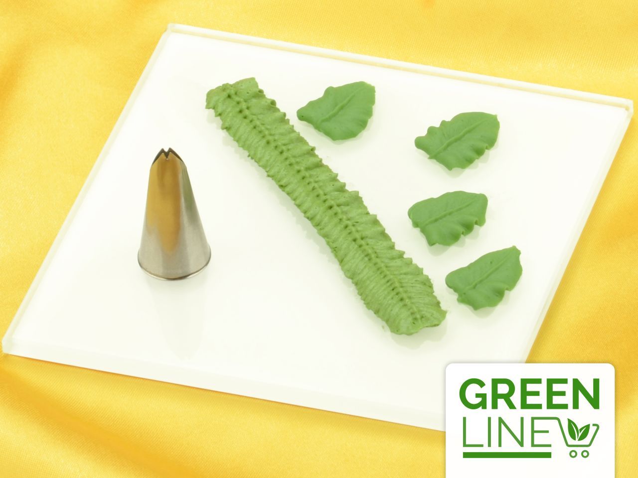 Garniertülle Blatttülle 9mm x 1,3mm GREENLINE von Cake-Masters