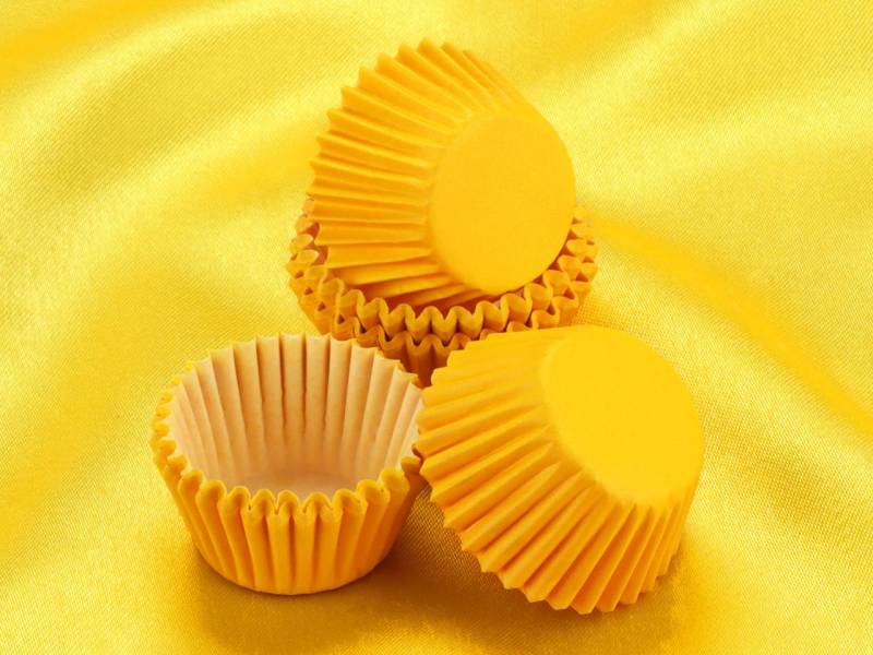 Pralinenkapseln 25mm gelb 100 Stück von Cake-Masters
