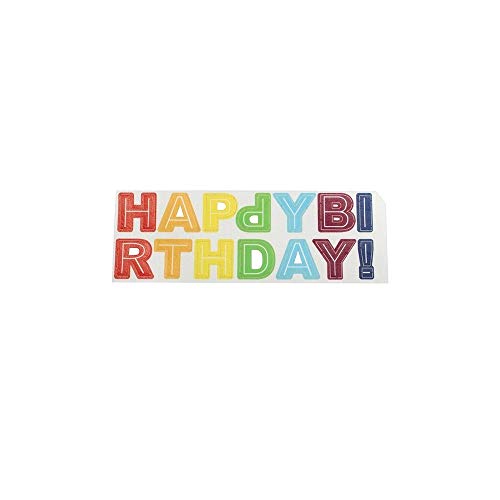 Happy Birthday Letter Wafer Decorations - Bright Happy Birthday Letter Wafer Decorations - Bright von Culpitt