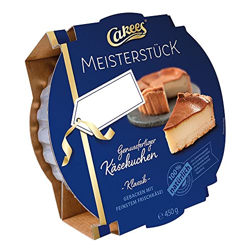 Cakees Frischkäsekuchen Klassik Vanille, aus 100% natürlichen Rohstoffen, lange haltbar (450g) von Cakees