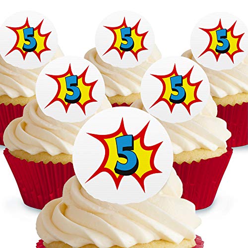 Cakeshop Comic Explosion Kuchendekoration, essbar, vorgeschnitten, hochwertig, 5 Stück 12 x Pre-cut Premium Wafer Paper Toppers Cakeshop Comic Explosion Kuchendekoration, essbar, vorgeschnitten, hochwertig, 5 Stück 12 x Pre-cut Premium Wafer Paper Toppers von Cakeshop