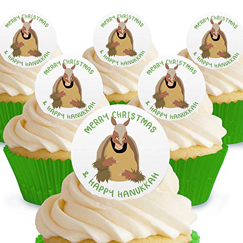 Cakeshop Essbare Kuchendekoration, Motiv: Merry Christmas and Happy Hanukkah Armadillo Friends 12 x Pre-cut Premium Wafer Paper Toppers Cakeshop Essbare Kuchendekoration, Motiv: Merry Christmas and Happy Hanukkah Armadillo Friends 12 x Pre-cut Premium Wafer Paper Toppers von Cakeshop