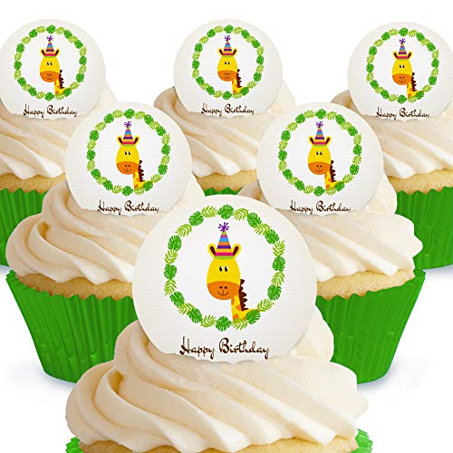 Cakeshop Essbare Kuchendekorationen Happy Birthday Giraffe – vorgeschnittene Premium Qualität Cake Shop 12 x Pre-cut Premium Wafer Paper Toppers Cakeshop Essbare Kuchendekorationen Happy Birthday Giraffe – vorgeschnittene Premium Qualität Cake Shop 12 x Pre-cut Premium Wafer Paper Toppers von Cakeshop