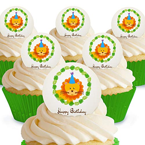 Cakeshop Essbare Kuchendekorationen Happy Birthday Löwe – vorgeschnittene Premium Qualität Cake Shop 12 x Pre-cut Premium Wafer Paper Toppers Cakeshop Essbare Kuchendekorationen Happy Birthday Löwe – vorgeschnittene Premium Qualität Cake Shop 12 x Pre-cut Premium Wafer Paper Toppers von Cakeshop