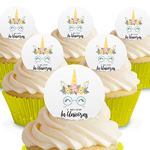 Cakeshop Essbare Kuchendekorationen "I Believe in Unicorns" – vorgeschnittene Premium-Qualität Cake Shop 12 x Pre-cut Premium Wafer Paper Toppers Cakeshop Essbare Kuchendekorationen "I Believe in Unicorns" – vorgeschnittene Premium-Qualität Cake Shop 12 x Pre-cut Premium Wafer Paper Toppers von Cakeshop