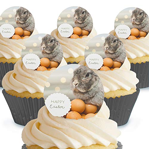 Cakeshop Essbare Kuchendekorationen mit Osterhase und Eiern, vorgeschnittene Premium-Qualität 12 x Pre-cut Premium Wafer Paper Toppers Cakeshop Essbare Kuchendekorationen mit Osterhase und Eiern, vorgeschnittene Premium-Qualität 12 x Pre-cut Premium Wafer Paper Toppers von Cakeshop