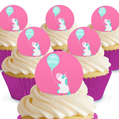 Cakeshop Happy Birthday Einhorn Ballon Essbare Kuchendekorationen – vorgeschnittene Premium Qualität Cake Shop 12 x Pre-cut Premium Wafer Paper Toppers Cakeshop Happy Birthday Einhorn Ballon Essbare Kuchendekorationen – vorgeschnittene Premium Qualität Cake Shop 12 x Pre-cut Premium Wafer Paper Toppers von Cakeshop
