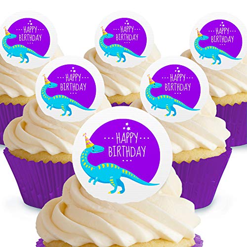 Cakeshop Happy Birthday Kuchendekoration, Dinosaurier, essbar, vorgeschnitten, hochwertig, Hellblau 12 x Pre-cut Premium Wafer Paper Toppers Cakeshop Happy Birthday Kuchendekoration, Dinosaurier, essbar, vorgeschnitten, hochwertig, Hellblau 12 x Pre-cut Premium Wafer Paper Toppers von Cakeshop
