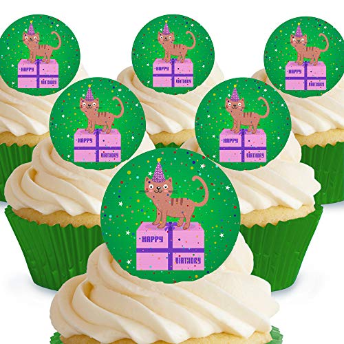 Cakeshop Kuchendekoration, Motiv "Happy Birthday", essbar, vorgeschnitten, hochwertige Kuchendekoration 12 x Pre-cut Premium Wafer Paper Toppers Cakeshop Kuchendekoration, Motiv "Happy Birthday", essbar, vorgeschnitten, hochwertige Kuchendekoration 12 x Pre-cut Premium Wafer Paper Toppers von Cakeshop