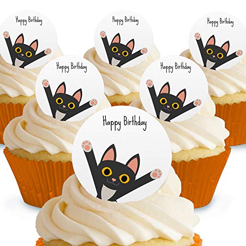 Cakeshop Kuchendekoration, Motiv "Happy Birthday", essbar, vorgeschnitten, hochwertige Kuchendekoration 12 x Pre-cut Premium Wafer Paper Toppers Cakeshop Kuchendekoration, Motiv "Happy Birthday", essbar, vorgeschnitten, hochwertige Kuchendekoration 12 x Pre-cut Premium Wafer Paper Toppers von Cakeshop