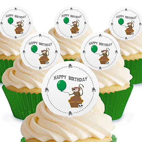 Cakeshop Kuchendekoration, Motiv PiratenAffe, essbar, vorgeschnitten, Premium-Qualität 12 x Pre-cut Premium Wafer Paper Toppers Cakeshop Kuchendekoration, Motiv PiratenAffe, essbar, vorgeschnitten, Premium-Qualität 12 x Pre-cut Premium Wafer Paper Toppers von Cakeshop