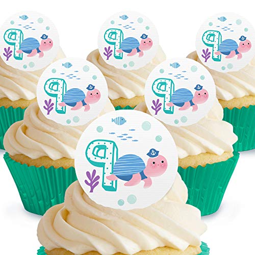 Cakeshop Kuchendekoration, Motiv "Schildkröte", essbar, vorgeschnitten, hochwertig, 9 Stück 12 x Pre-cut Premium Wafer Paper Toppers Cakeshop Kuchendekoration, Motiv "Schildkröte", essbar, vorgeschnitten, hochwertig, 9 Stück 12 x Pre-cut Premium Wafer Paper Toppers von Cakeshop