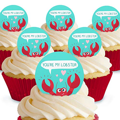Cakeshop Kuchendekoration, essbar, Aufschrift "You're My Lobster Friends", vorgeschnitten, Premium-Qualität 12 x Pre-cut Premium Wafer Paper Toppers Cakeshop Kuchendekoration, essbar, Aufschrift "You're My Lobster Friends", vorgeschnitten, Premium-Qualität 12 x Pre-cut Premium Wafer Paper Toppers von Cakeshop