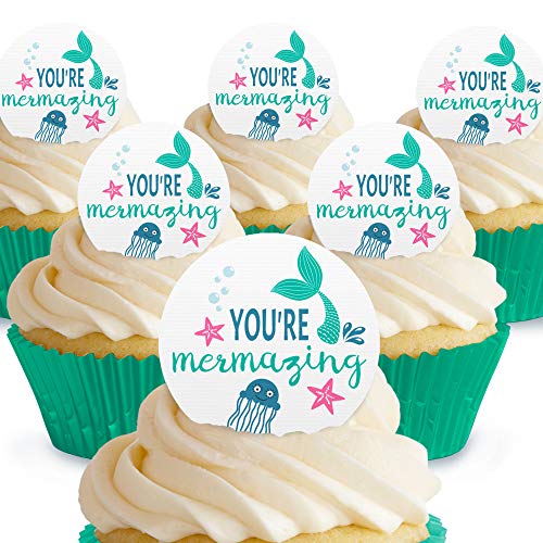 Cakeshop Mermazing Meerjungfrauenschwanz-Spritzer, essbare Kuchendekoration, vorgeschnitten, Premium-Qualität Cake Shop 12 x Pre-cut Premium Wafer Paper Toppers Cakeshop Mermazing Meerjungfrauenschwanz-Spritzer, essbare Kuchendekoration, vorgeschnitten, Premium-Qualität Cake Shop 12 x Pre-cut Premium Wafer Paper Toppers von Cakeshop