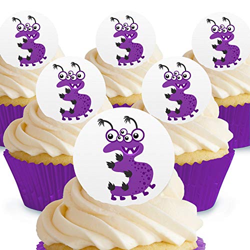 Cakeshop Monster Zahl, 3 essbare Kuchendekoration, vorgeschnitten, Premium Qualität Cake Shop 12 x Pre-cut Premium Wafer Paper Toppers Cakeshop Monster Zahl, 3 essbare Kuchendekoration, vorgeschnitten, Premium Qualität Cake Shop 12 x Pre-cut Premium Wafer Paper Toppers von Cakeshop
