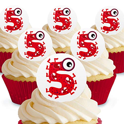 Cakeshop Monster Zahl 5 Essbare Kuchendekorationen – vorgeschnittene Premium-Qualität Cake Shop 12 x Pre-cut Premium Wafer Paper Toppers Cakeshop Monster Zahl 5 Essbare Kuchendekorationen – vorgeschnittene Premium-Qualität Cake Shop 12 x Pre-cut Premium Wafer Paper Toppers von Cakeshop