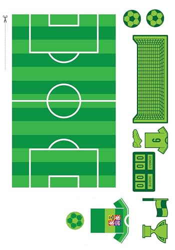 Caketools Essbares Papier "Fußballspielplatz plus" - A4 von Caketools