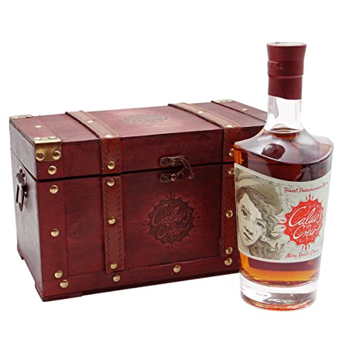 Calico's Crew | 1x 0,7 l Premium Rum aus Panama – 40% vol. und 12 Jahre alte Reifung – mit edler Holz-Schatztruhe als Geschenkset – fassgelagert, Noten von Karamell & Vanille | Mary Read's Choice von Calico's Crew