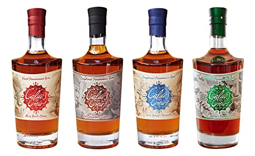Calicos Crew Rum - Alle 4 Sorten der Marke zum Sonderpreis | 4 x 700ml | bis zu 21 Jahre alt Noten von Schokolade Frucht Karamell und Vanille von Calico's Crew