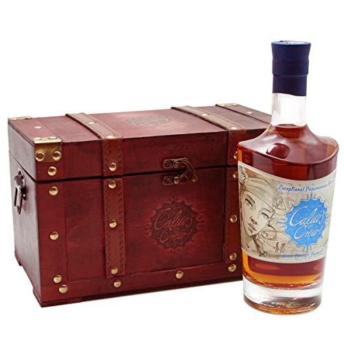 Calico's Crew | 1x 0,7 l Premium Rum aus Panama – 40% vol. und 8 Jahre alte Reifung – mit edler Holz-Schatztruhe als Geschenkset – fassgelagert, Noten von Frucht & Vanille | Anne Bonny’s Favourite von Calico's Crew