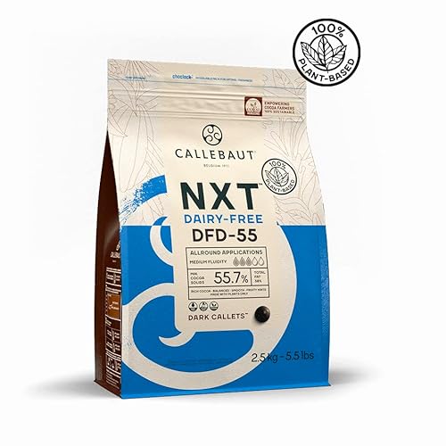 CALLEBAUT NXT DFD-55, dairy-free Vegan Dark Chocolate, 2.5 kg - 1er Pack von Callebaut