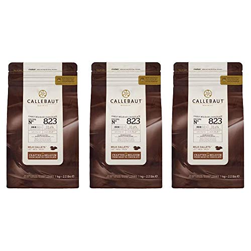 Callebaut 33,6% Milchschokolade Chips (Broschüren) - 3 x 1kg Bundle von Callebaut