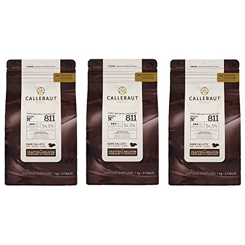 Callebaut 54,5% Dunkler Schokoladenchips (Broschüren) - 3 x 1kg Bundle von Callebaut
