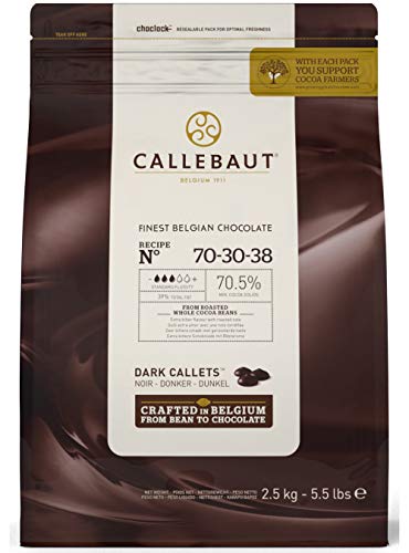 Callebaut 70% Extra Bitter Dark Chocolate '38' Callets - Pack Size = 8x2.5kg von Callebaut