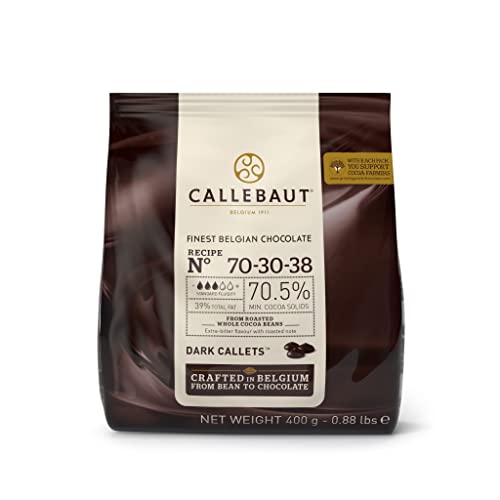 Callebaut Schwarze Schokolade Tropfen 70% Beutel mit 400 g von Callebaut