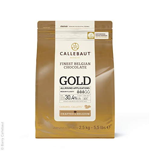 Callebaut GOLD Karamell-Schokoladenkuvertüre, Callets 2,5 kg, Backschokolade, Chips von Callebaut
