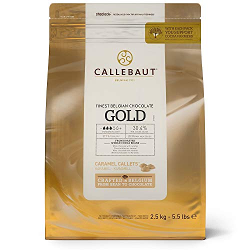 Callebaut Gold White Chocolate with Caramel Callets - Pack Size = 4x2.5kg von Callebaut