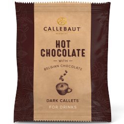 Callebaut Hot Chocolate Dark Callets, dunkle Schokolade zum Anrühren in Milch, 53,8% Kakao, 25x35g im Spender von Callebaut
