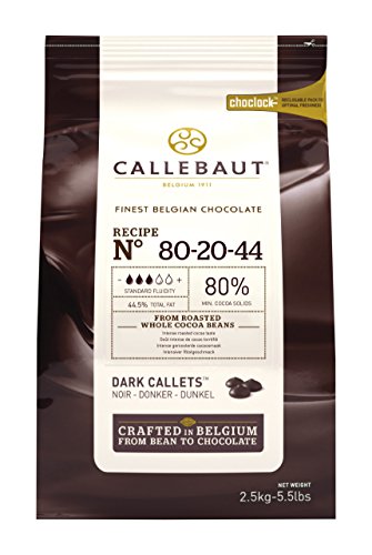 Callebaut Leistungsstarke 80 Prozent dunkle Schokolade Callets 2,5 kg von Callebaut